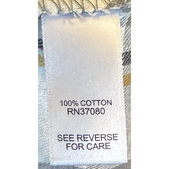 CATO Grey Red Plaid Open Front Cardigan Cotton Vest Women's Size Medium Raw Hem - Picture 8 of 12